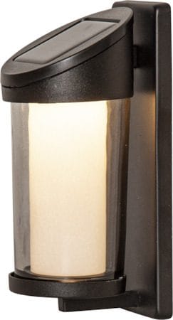 Alippa Solcellsvägglykta 8.5 cm - svart med rökfärgat glas - Belysning & el - Utomhusbelysning - Solcellslampa & solcellsbelysning