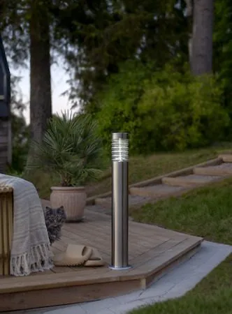 Bologna Solcellspollare 80 cm - silver/klart glas - Belysning & el - Utomhusbelysning