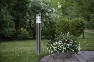 Bologna Solcellspollare 80 cm - silver/klart glas - Belysning & el - Utomhusbelysning