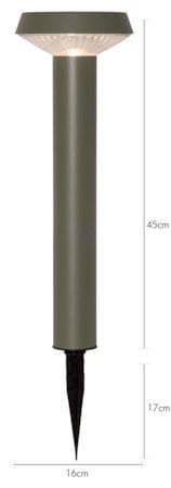 Casa Solcellspollare 45 cm - grön - Belysning & el - Utomhusbelysning