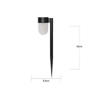 Cupola 2 pack Solcellspollare 30 cm - svart - Belysning & el - Utomhusbelysning