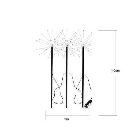 Firework Solar Solcellsdekoration 100 cm - svart - Belysning & el - Utomhusbelysning - Solcellslampa & solcellsbelysning