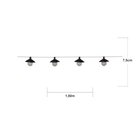 Globe Shade Solcellsslinga 180 cm - svart och transparent - Belysning & el - Utomhusbelysning - Solcellslampa & solcellsbelysning