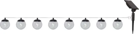 Globe Solcellsslinga 10 cm, svart och transparent
