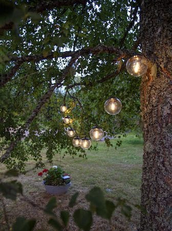 Globe Solcellsslinga 10 cm - svart och transparent - Belysning & el - Utomhusbelysning - Solcellslampa & solcellsbelysning