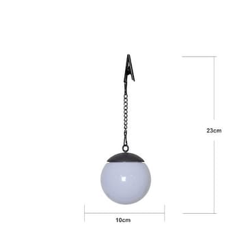 Globus Solcellsdekoration 10 cm - vit och svart - Belysning & el - Utomhusbelysning - Solcellslampa & solcellsbelysning