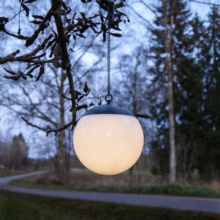 Globus Solcellsdekoration 20 cm - vit - Belysning & el - Utomhusbelysning - Solcellslampa & solcellsbelysning