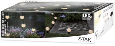 Globus Solcellsslinga 500 cm - vit - Belysning & el - Utomhusbelysning