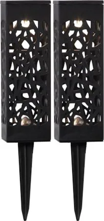 Izola 2 pack Solcellsdekoration 18 cm, svart