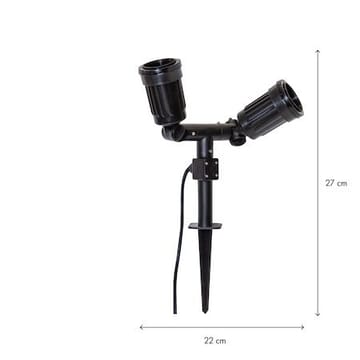 Utomhus Spotlight Fixture 22 cm - Svart - Belysning & el - Utomhusbelysning - Markbelysning - Markspotlights