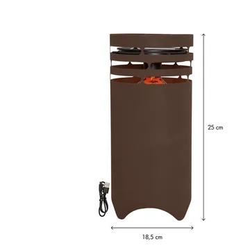 Marron Solcellslykta 40 cm - mörkbrun med bärnstensfärgat lamphölje - Belysning & el - Utomhusbelysning - Solcellslampa & solcellsbelysning