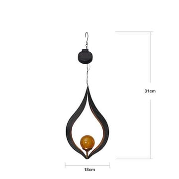 Melilla Solcellsdekoration 18 cm - svart och bärnstensfärgad - Belysning & el - Utomhusbelysning - Solcellslampa & solcellsbelysning