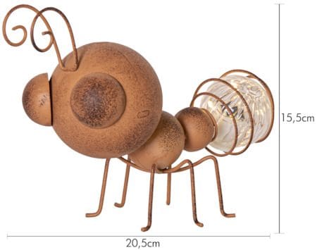 Oxida Ant Solcellsdekoration 20.5 cm - rost - Belysning & el - Utomhusbelysning - Solcellslampa & solcellsbelysning