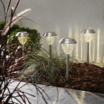 Palma 4 pack Solcellspollare 28 cm - silver - Belysning & el - Utomhusbelysning