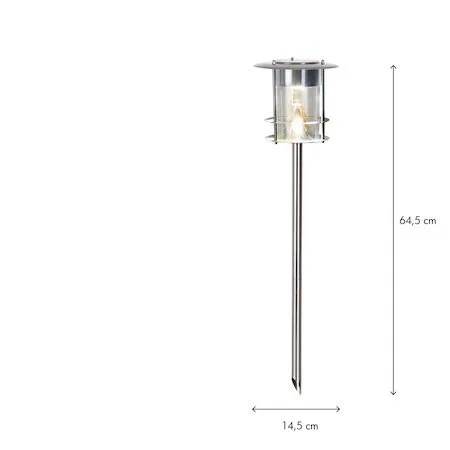 Valencia Solcellspollare 64.5 cm - silver - Belysning & el - Utomhusbelysning