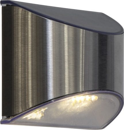 Wally 2 pack Solcellsvägglykta 10 cm - silver - Belysning & el - Utomhusbelysning - Solcellslampa & solcellsbelysning