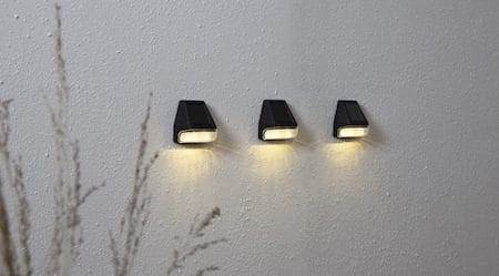 Wally Mini 3 pack Solcellsvägglykta 7 cm - svart - Belysning & el - Utomhusbelysning - Solcellslampa & solcellsbelysning