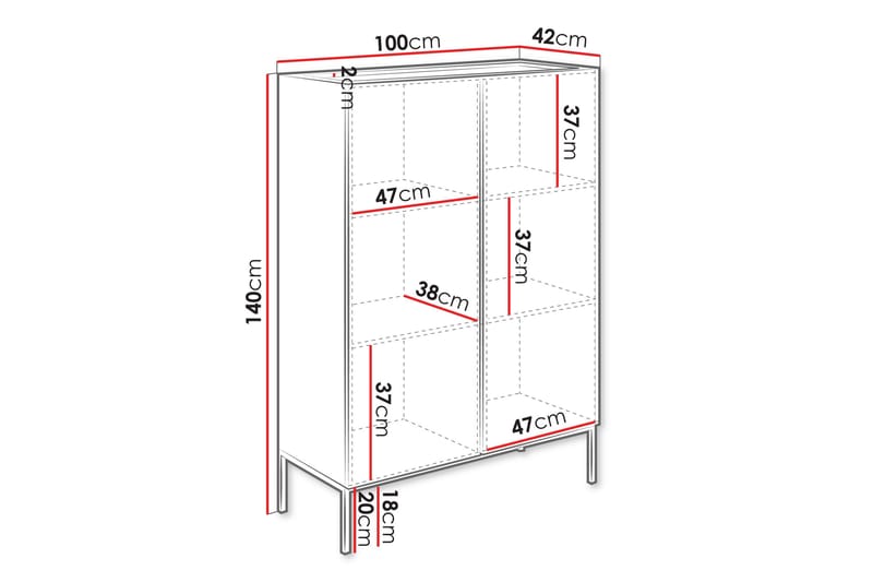 Amelus Byrå 100 cm - Brun - Förvaring - Förvaringsmöbler - Byrå - Hallbyrå