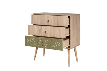 Bertoaria Byrå 80x89 cm Brun - Hanah Home - Förvaring - Förvaringsmöbler - Byrå - Hallbyrå