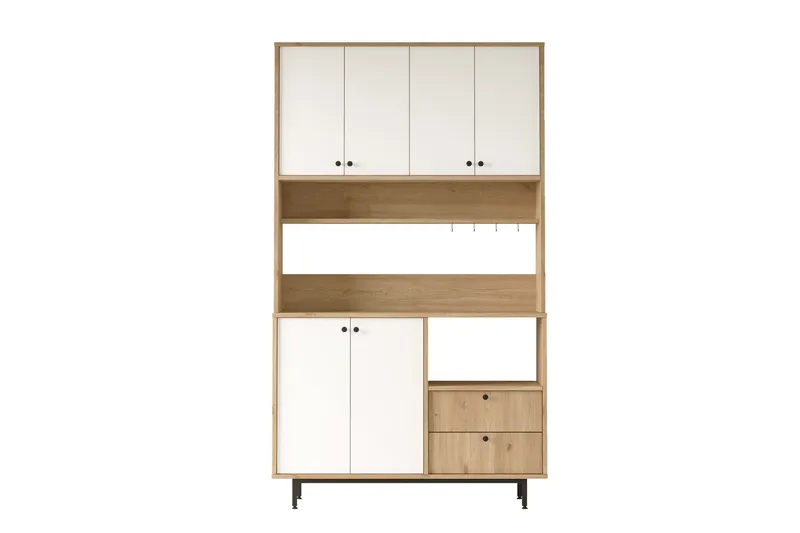 Donae Byrå 120 cm, Ek/Vit