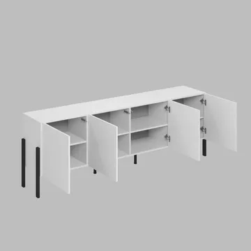 Byrå Jukon 4 Dörrar - Vit Supermat - Förvaring - Förvaringsmöbler - Sideboard & skänk