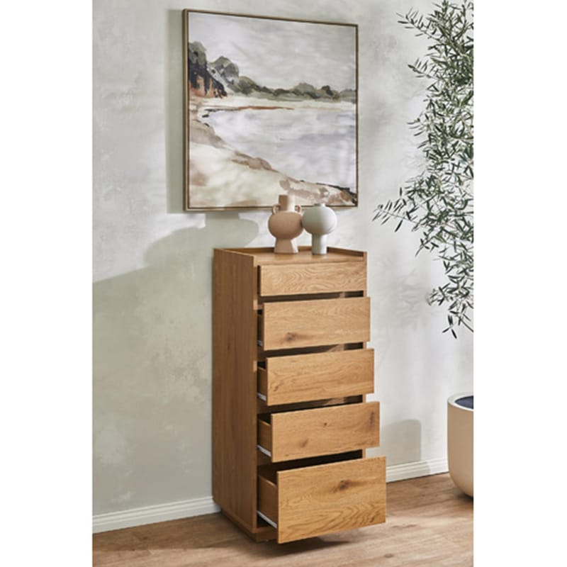 Sideboard Sacha melamin med ekbark 50x40x109 cm - ekbark - Förvaring - Förvaringsmöbler - Byrå - Hallbyrå