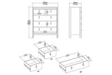 Vallvidera Byrå 82 cm - Beige - Förvaring - Förvaringsmöbler - Byrå - Hallbyrå