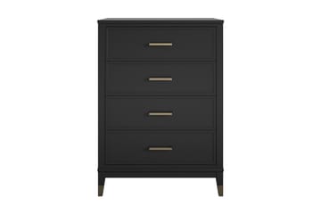 Westerleigh Byrå 76x50 cm Svart/Guld - Förvaring - Förvaringsmöbler - Byrå - Hallbyrå