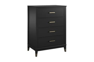 Westerleigh Byrå 76x50 cm Svart/Guld - Förvaring - Förvaringsmöbler - Byrå - Hallbyrå