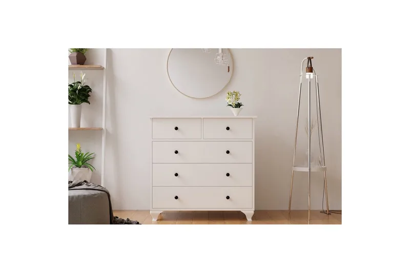 Elyra Hörnbyrå 90 cm - Matt Vit - Förvaring - Förvaringsmöbler - Byrå - Hallbyrå