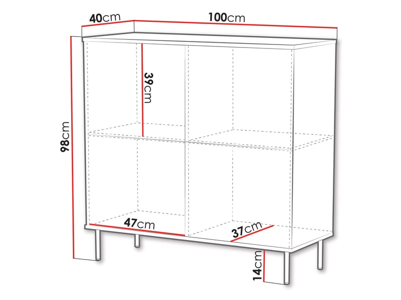 Granica Skänk 100 cm - beige - Förvaring - Förvaringsmöbler - Sideboard & skänk