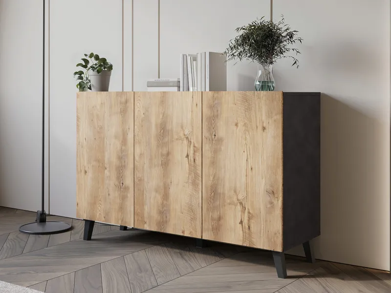 Orvik Skänk 120 cm - grå, brun - Förvaring - Förvaringsmöbler - Sideboard & skänk