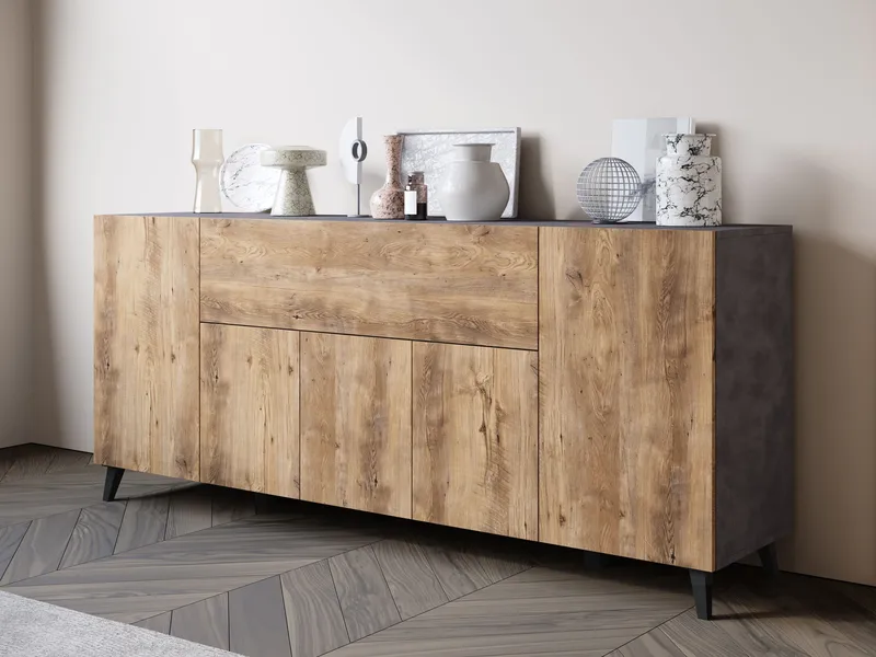 Orvik Skänk 180 cm - grå, brun - Förvaring - Förvaringsmöbler - Sideboard & skänk