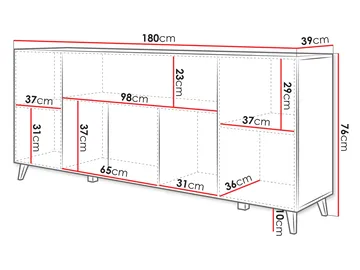 Orvik Skänk 180 cm - vit - Förvaring - Förvaringsmöbler - Sideboard & skänk
