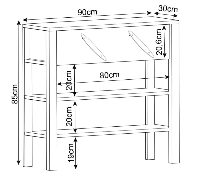Relon Byrå 90x85x30 cm - Travertin - Förvaring - Förvaringsmöbler - Sideboard & skänk