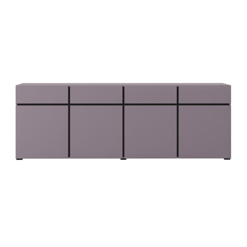 Sideboard Cross 4 dörrar med 4 lådor - Plommon - Svart onyx - Förvaring - Förvaringsmöbler - Sideboard & skänk