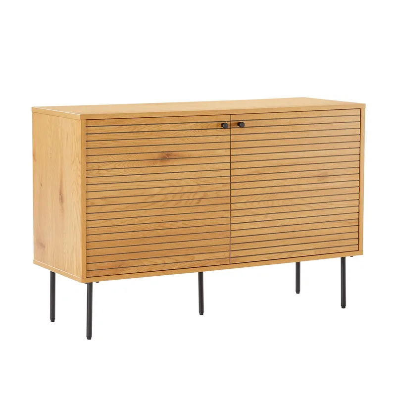 Sideboard Line melamin med ekbark 110x40x74 cm - Brun - Förvaring - Förvaringsmöbler - Sideboard & skänk