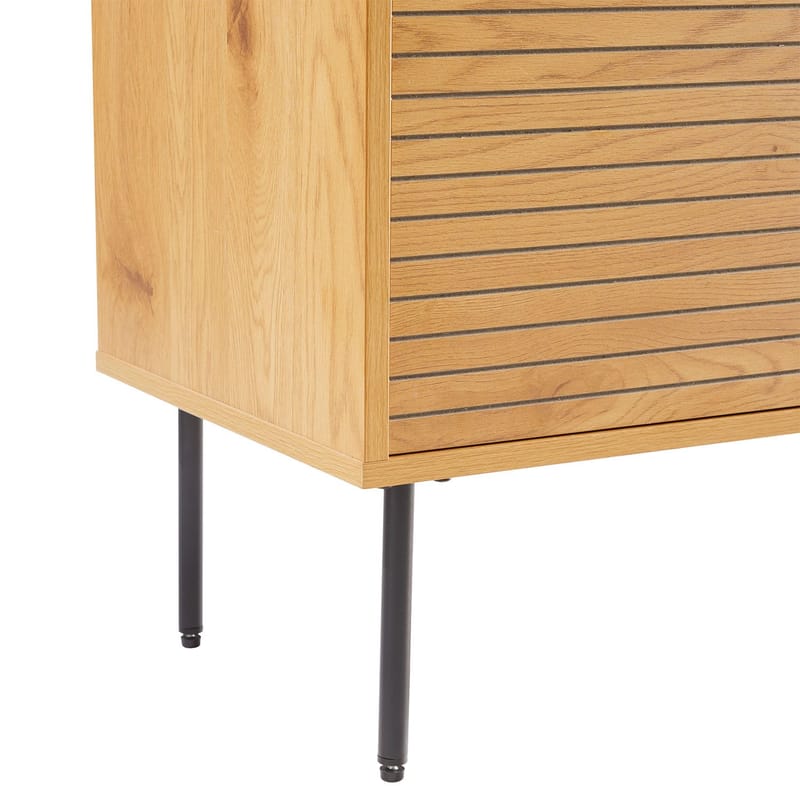 Sideboard Line melamin med ekbark 110x40x74 cm - Brun - Förvaring - Förvaringsmöbler - Sideboard & skänk