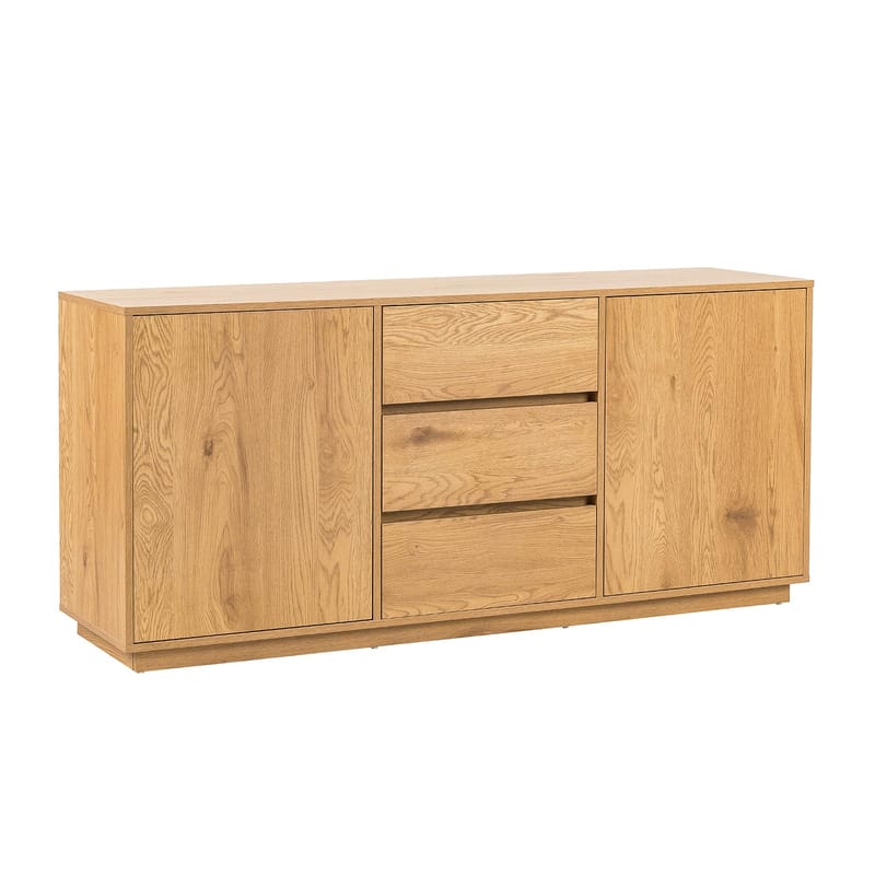 Sideboard Sacha melamin med ekbark 160x40x74 cm - Brun - Förvaring - Förvaringsmöbler - Sideboard & skänk