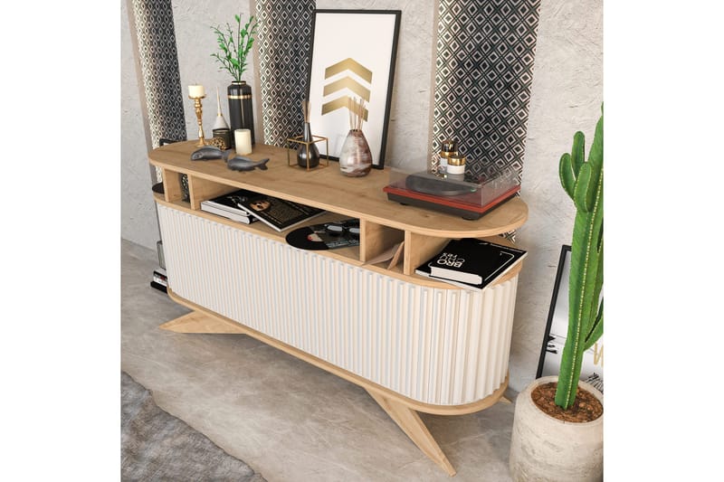 Andifli Sideboard 43x75x150 cm - Ek - Förvaring - Förvaringsmöbler - Sideboard & skänk
