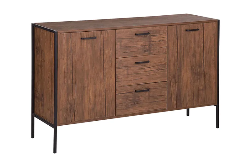 Heberlein Skänk i Mörkt Trä med Metallben - Brun - Förvaring - Förvaringsmöbler - Sideboard & skänk