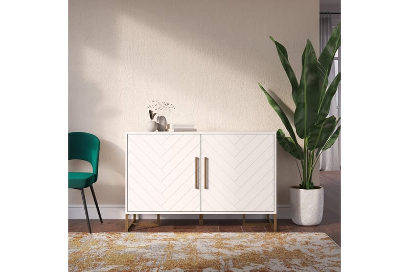 Herringbone Sideboard 122x48 cm Vit - Förvaring - Förvaringsmöbler - Sideboard & skänk