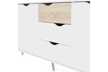 Hostafranc Sideboard 40x196 cm - Vit|Natur - Förvaring - Förvaringsmöbler - Sideboard & skänk