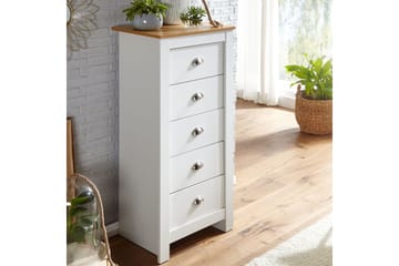 Seddik Sideboard 39 cm Rektangulär - Vit/Natur - Förvaring - Förvaringsmöbler - Sideboard & skänk