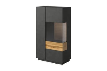 Tomeka Sideboard i Trä med Glasfront - Svart - Förvaring - Förvaringsmöbler - Sideboard & skänk