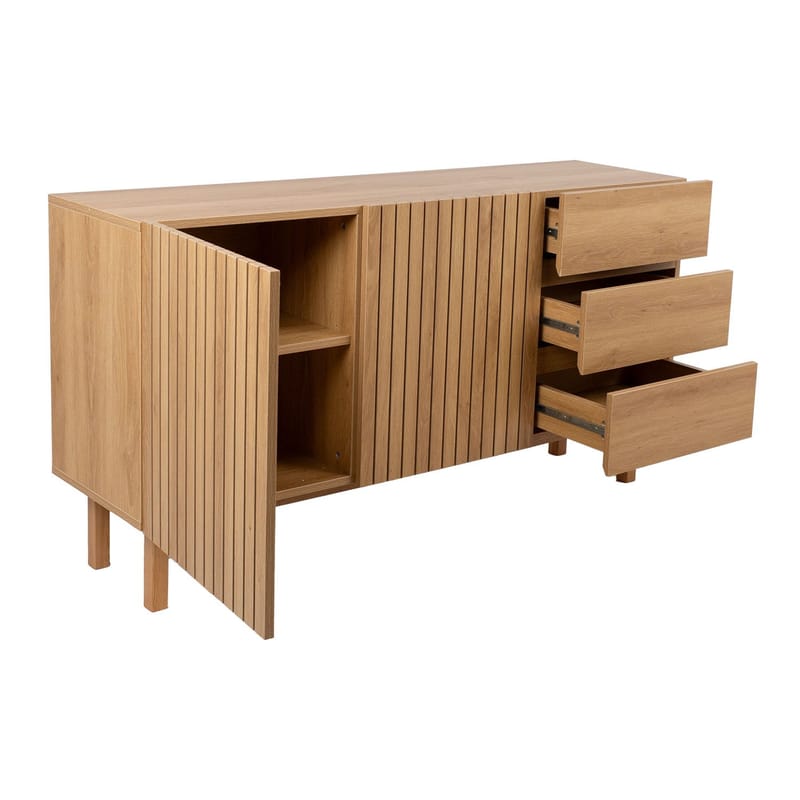 Sideboard Sunny melamine ek 150x40x80 cm - melaminek - Förvaring - Förvaringsmöbler - Sideboard & skänk