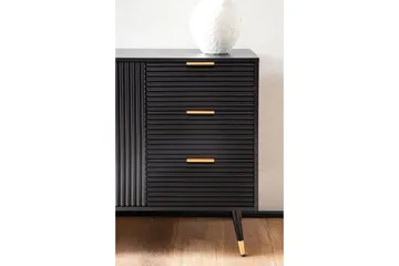 Sideboard Wohnling Folierad spånskiva ekoptik 120 cm 2 dörrar 3 lådor modern - Förvaring - Förvaringsmöbler - Sideboard & skänk