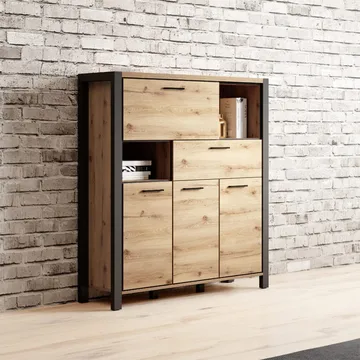 Skänk Aktiv 3 Dörrar 1 Låda 1 Nedfällbar Dörr - Förvaring - Förvaringsmöbler - Sideboard & skänk