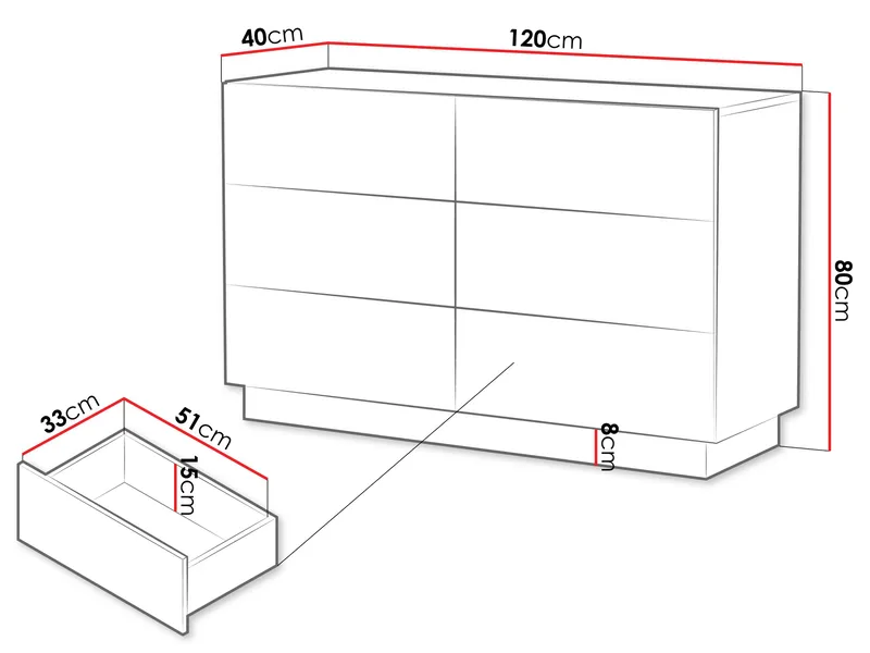Torvalen Byrå 120 cm - vit - Förvaring - Förvaringsmöbler - Byrå