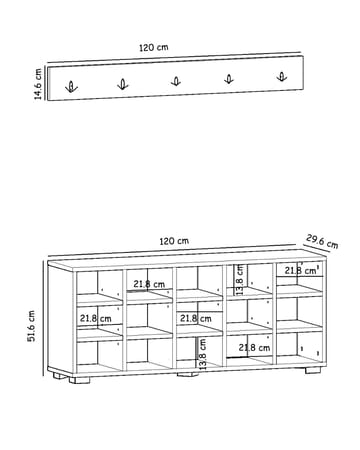 Gending Skoskåp 120 cm - Förvaring - Hallförvaring